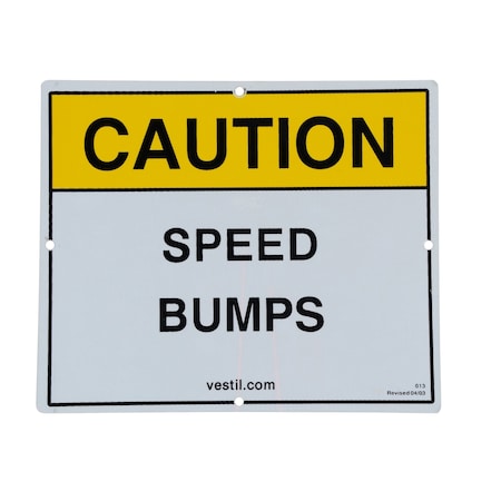 Vestil Reflective Speed Bump Sign, 11.75" x 9.75" SBS-1012